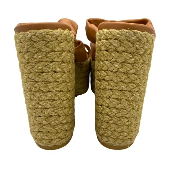 NWOB Stuart Weitzman Playa Sohigh Leather Knot Espadrille Platform Sandals - Picture 10 of 14